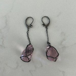 Betsey Johnson Pink Drop Earrings